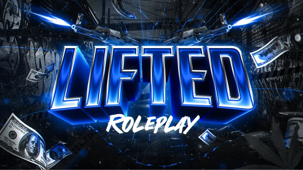 Lifted RP blue gaming banner